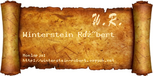 Winterstein Róbert névjegykártya